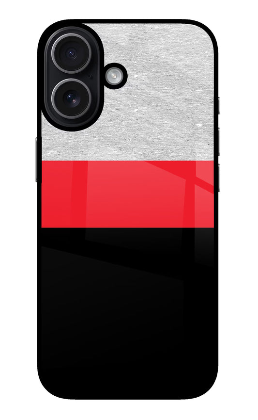 Tri Color Pattern iPhone 17 Glass Case