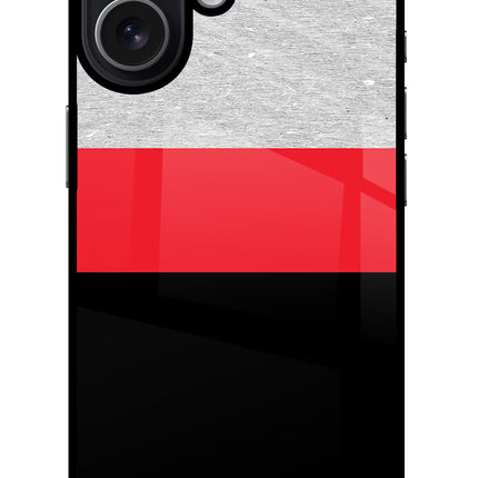Tri Color Pattern iPhone 17 Glass Case Back Cover by Casekaro