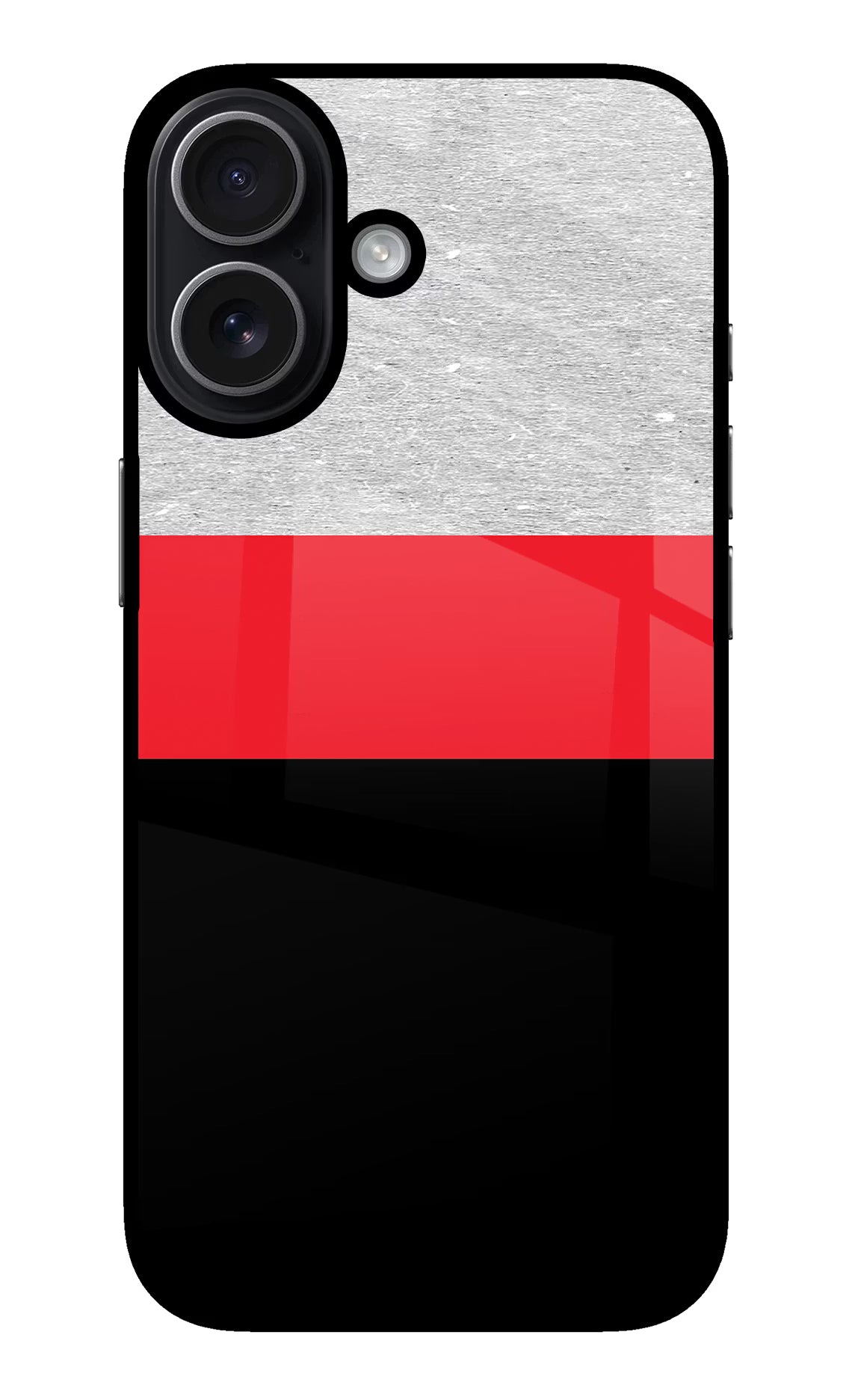 Tri Color Pattern iPhone 17 Glass Case Back Cover by Casekaro