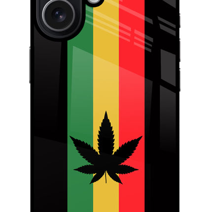 Weed Flag iPhone 17 Glass Case Back Cover by Casekaro