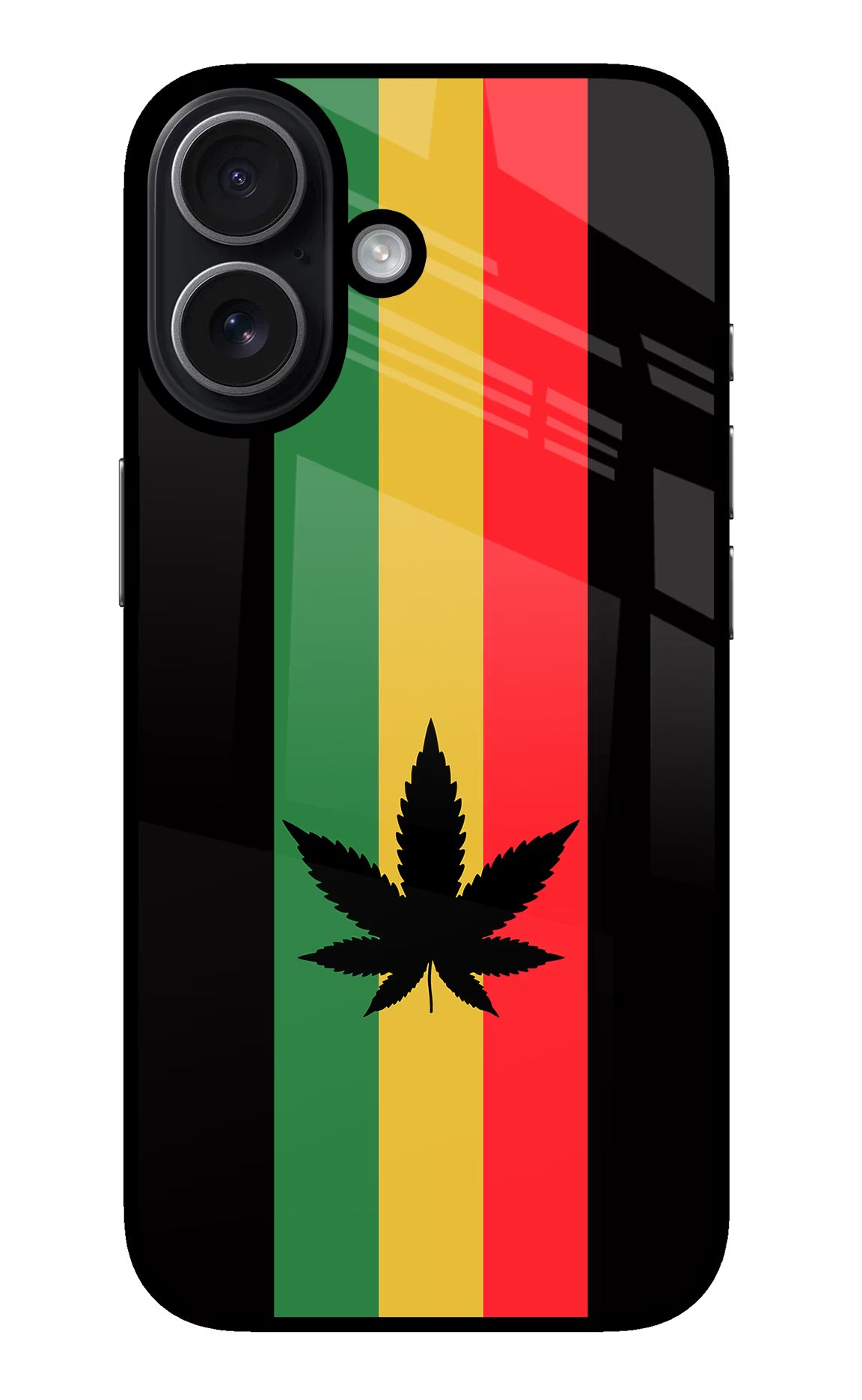Weed Flag iPhone 17 Glass Case Back Cover by Casekaro