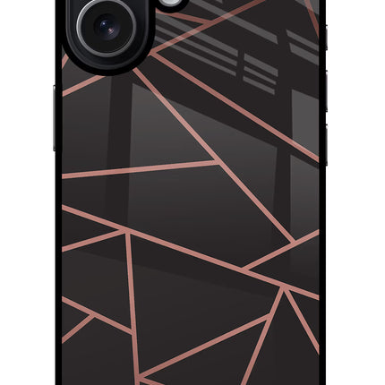 Geometric Pattern iPhone 17 Glass Case Back Cover by Casekaro