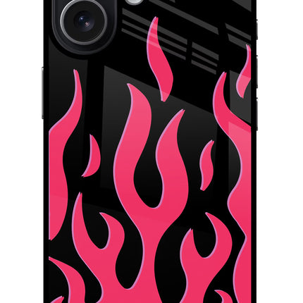 Fire Flames iPhone 17 Glass Case
