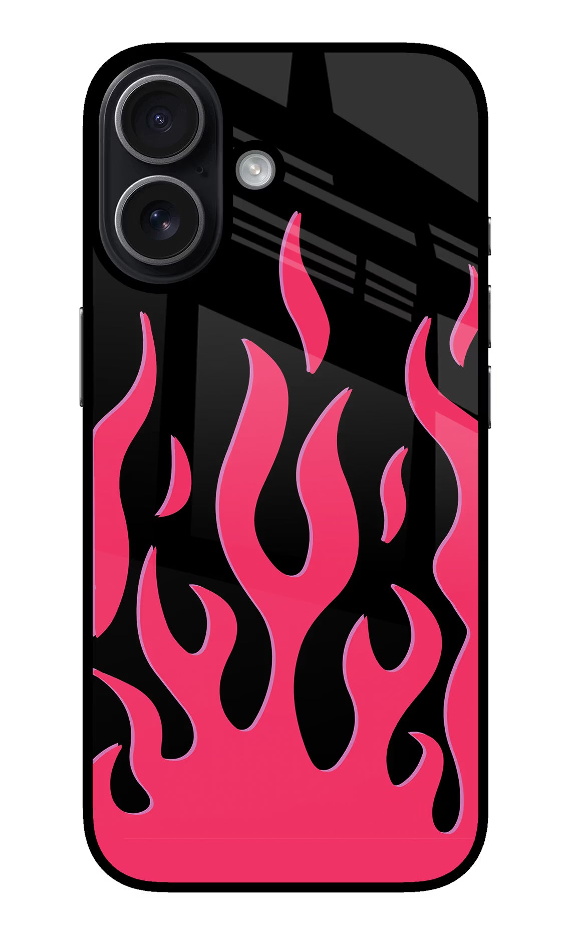 Fire Flames iPhone 17 Glass Case