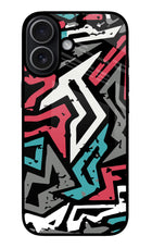 Geometric Graffiti iPhone 17 Glass Case