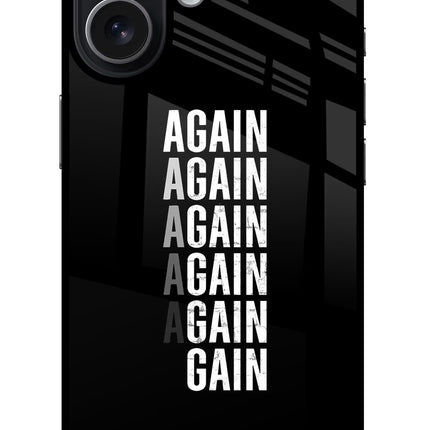 Again Again Gain iPhone 17 Glass Case Back Cover by Casekaro