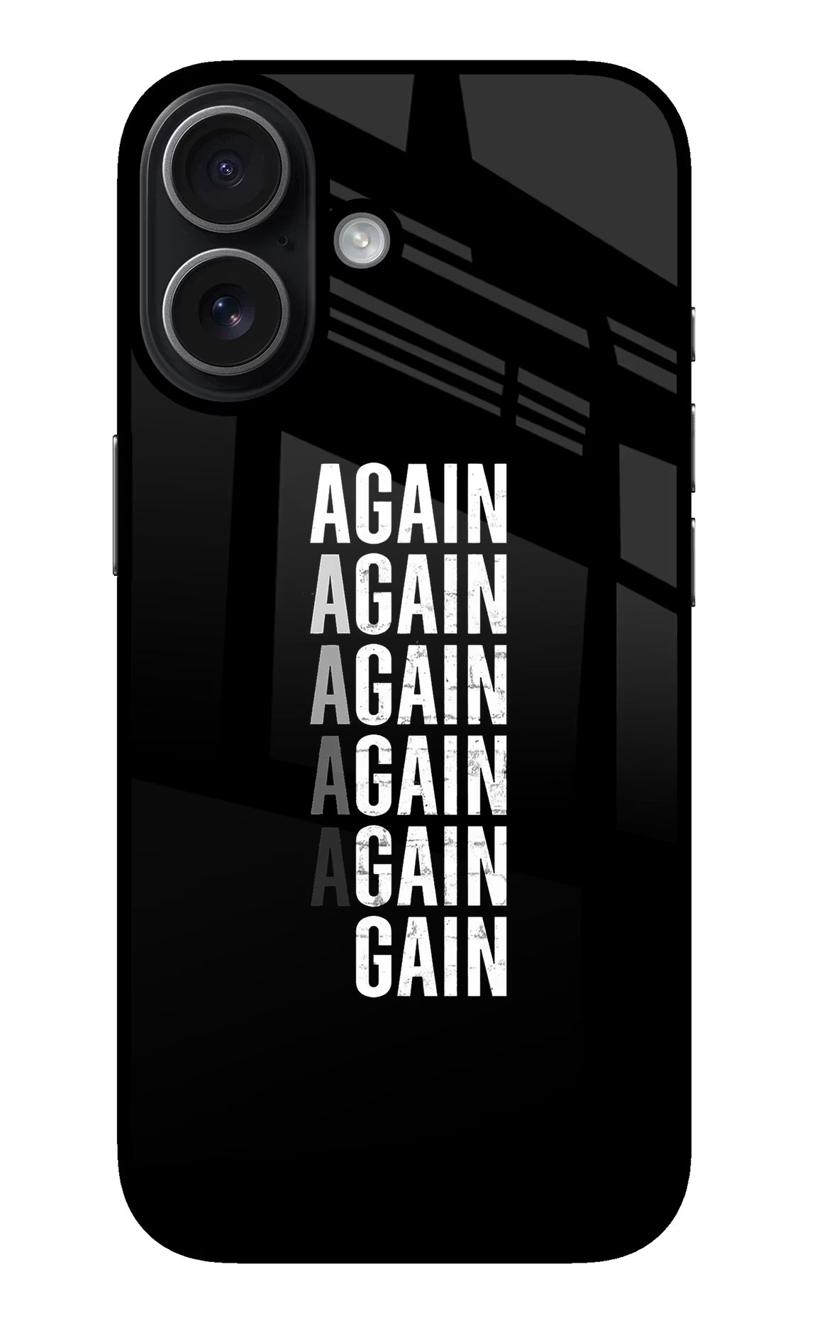 Again Again Gain iPhone 17 Glass Case Back Cover by Casekaro