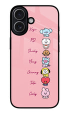 BTS names iPhone 17 Glass Case