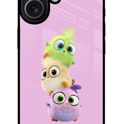 Cute Little Birds iPhone 17 Glass Case