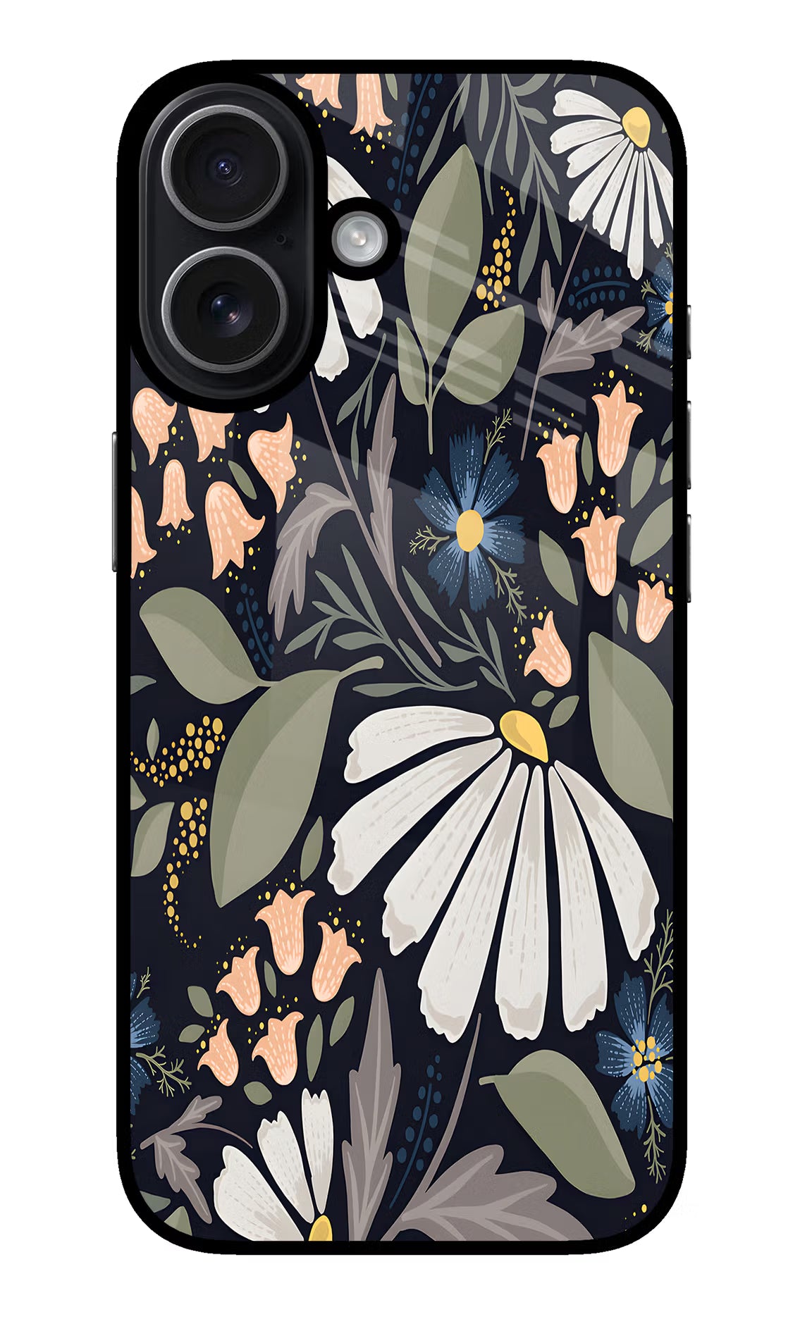 Flowers Art iPhone 17 Glass Case Back Cover by Casekaro
