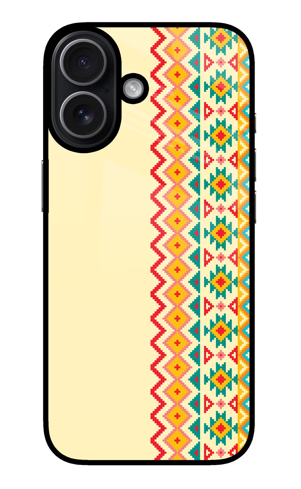 Ethnic Seamless iPhone 17 Glass Case Back Cover by Casekaro