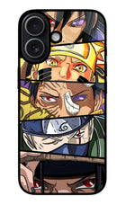 Naruto Character iPhone 17 Glass Case