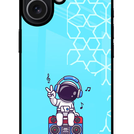 Cute Astronaut Chilling iPhone 17 Glass Case