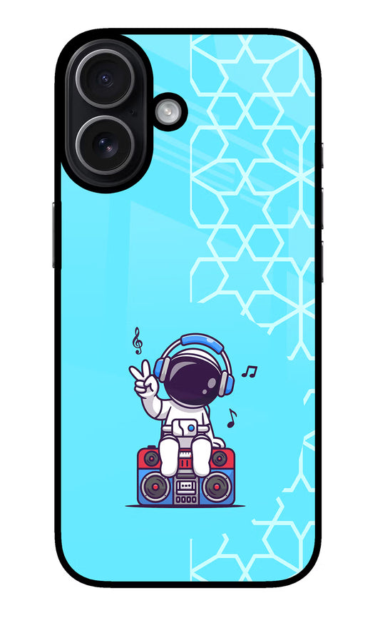 Cute Astronaut Chilling iPhone 17 Glass Case