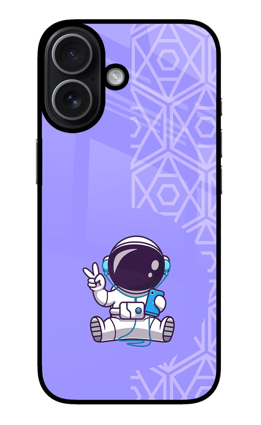 Cute Astronaut Chilling iPhone 17 Glass Case