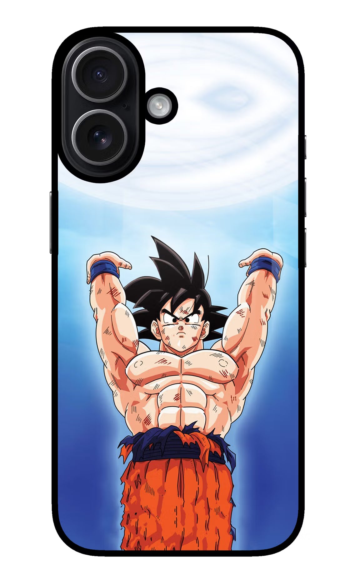 Goku Power iPhone 17 Glass Case Back Cover by Casekaro