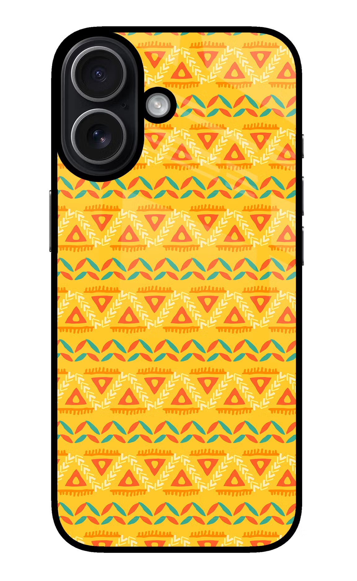 Tribal Pattern iPhone 17 Glass Case Back Cover by Casekaro