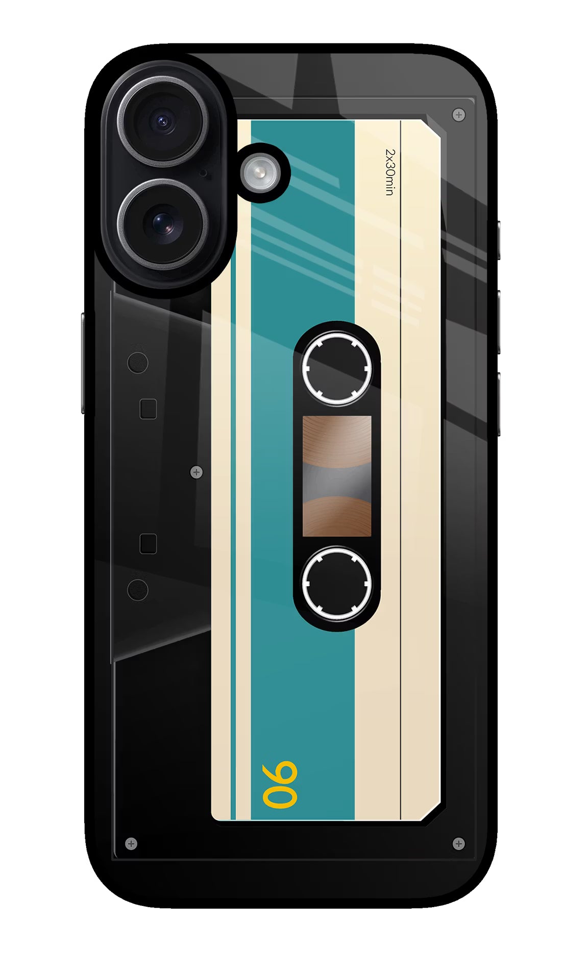 Cassette iPhone 17 Glass Case Back Cover by Casekaro