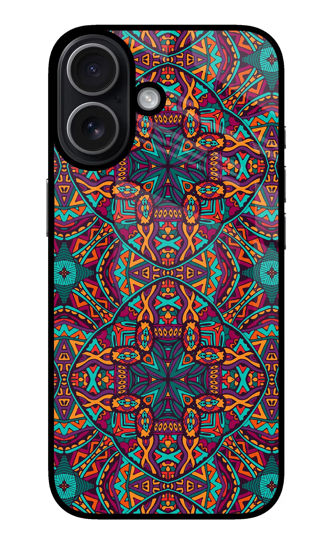 Colour Mandala iPhone 17 Glass Case Back Cover by Casekaro