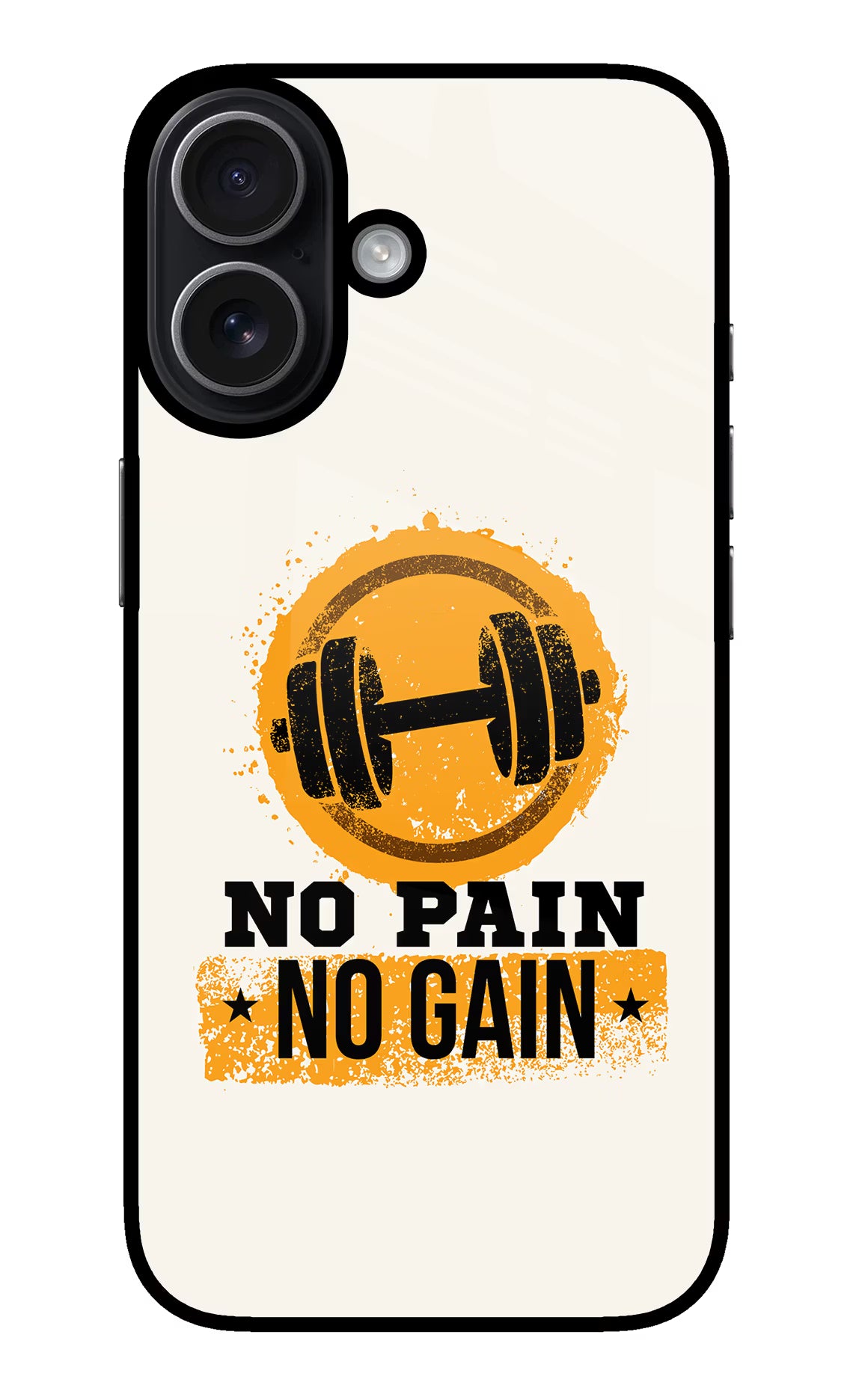 No Pain No Gain iPhone 17 Glass Case Back Cover by Casekaro