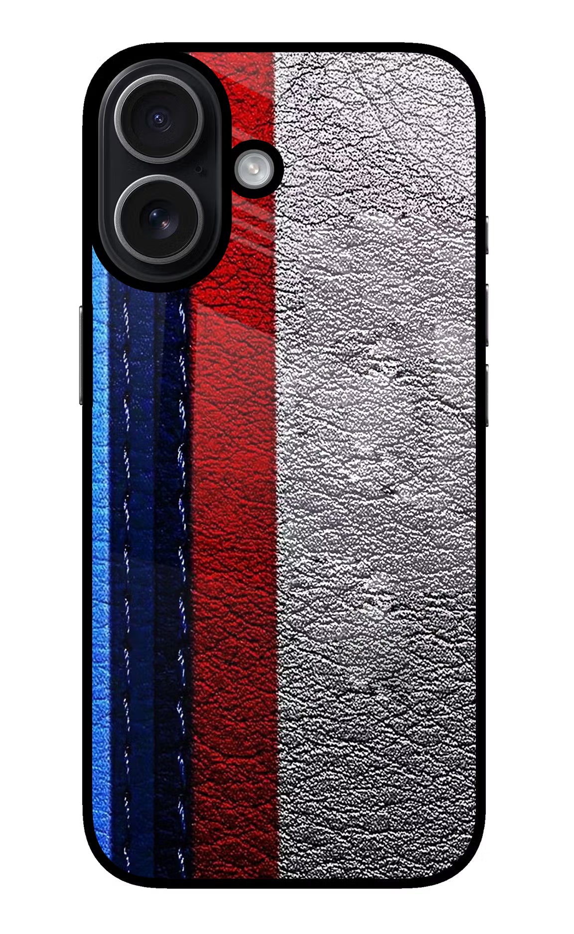 BMW Stripes iPhone 17 Glass Case Back Cover by Casekaro