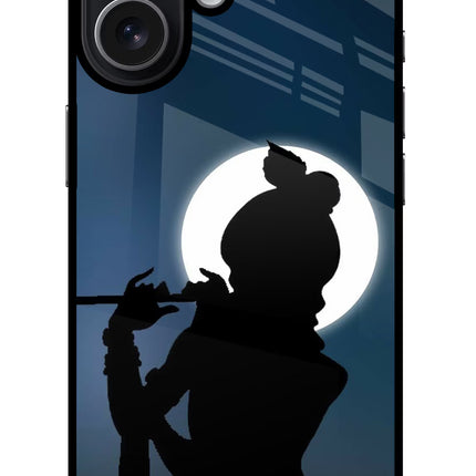 Shri Krishna Silhouette iPhone 17 Glass Case