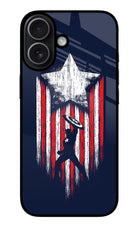 Captain America Marvel Art iPhone 17 Glass Case