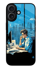 Focused Hustler (AI Generated) iPhone 17 Glass Case