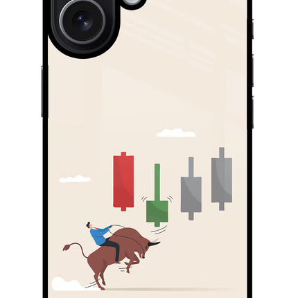Bull Trading Momentum iPhone 17 Glass Case