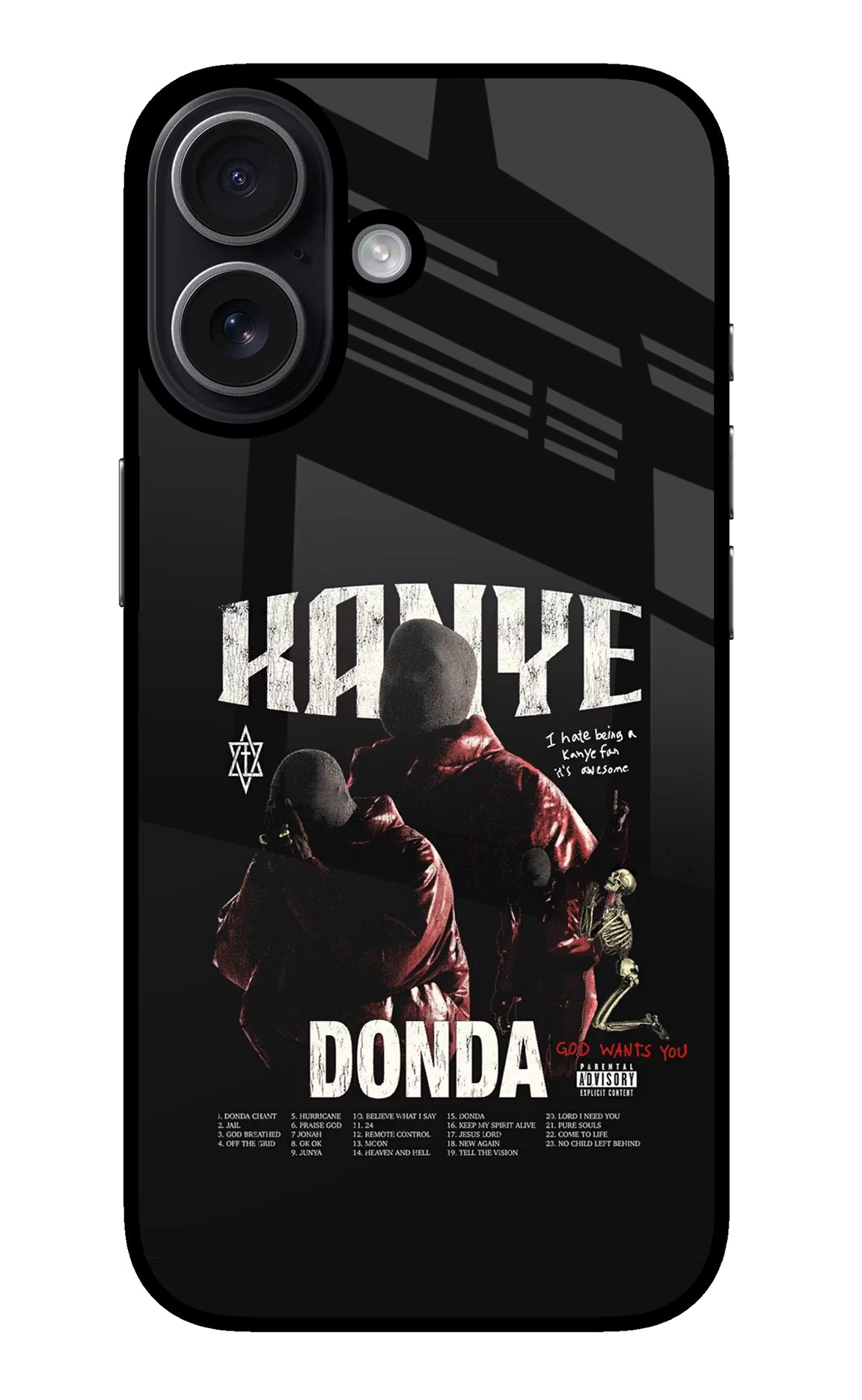 Donda Kanye West iPhone 17 Glass Case Back Cover by Casekaro