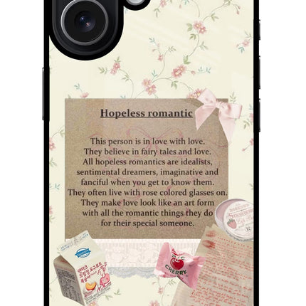Hopeless Romantic iPhone 17 Glass Case