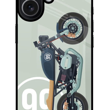 Classic Cafe Racer 99 iPhone 17 Glass Case