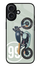 Classic Cafe Racer 99 iPhone 17 Glass Case