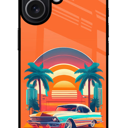 Palm Drive 80s iPhone 17 Glass Case