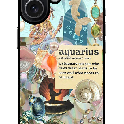 Aquarius Zodiac iPhone 17 Glass Case