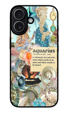 Aquarius Zodiac iPhone 17 Glass Case