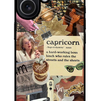 Capricorn Zodiac iPhone 17 Glass Case
