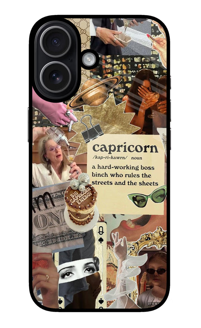 Capricorn Zodiac iPhone 17 Glass Case