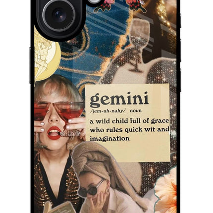 Gemini Zodiac iPhone 17 Glass Case