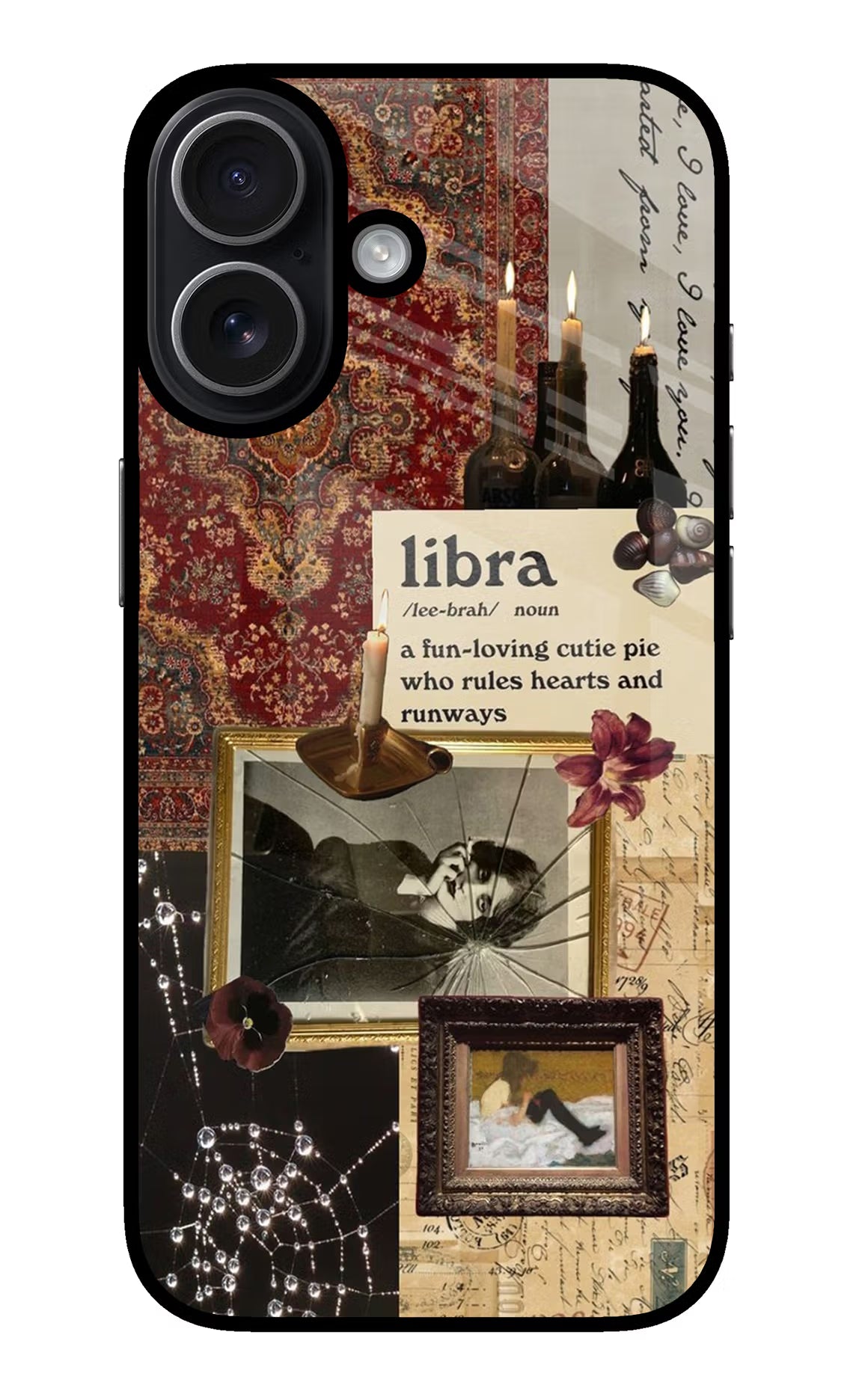 Libra Zodiac iPhone 17 Glass Case Back Cover by Casekaro