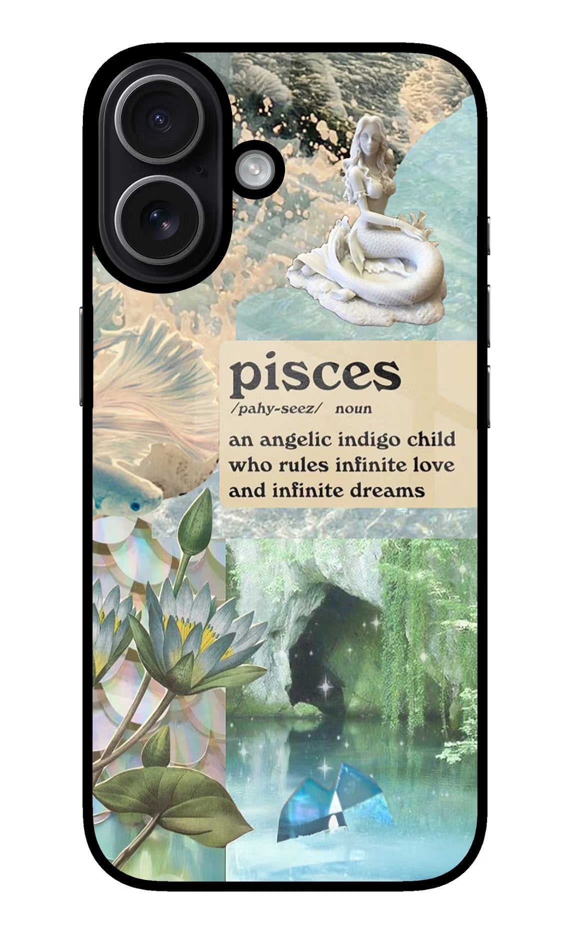 Pisces Zodiac iPhone 17 Glass Case Back Cover by Casekaro