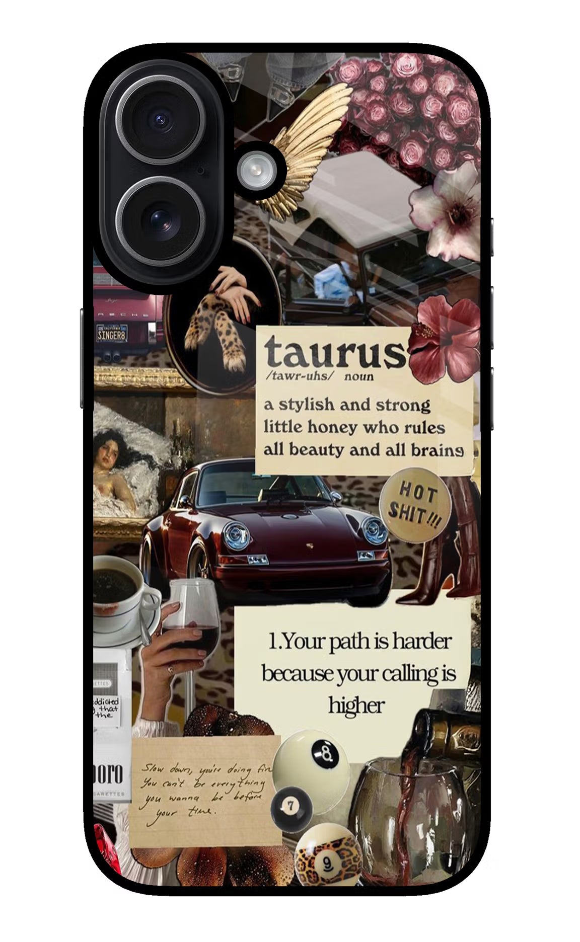 Taurus Zodiac iPhone 17 Glass Case Back Cover by Casekaro
