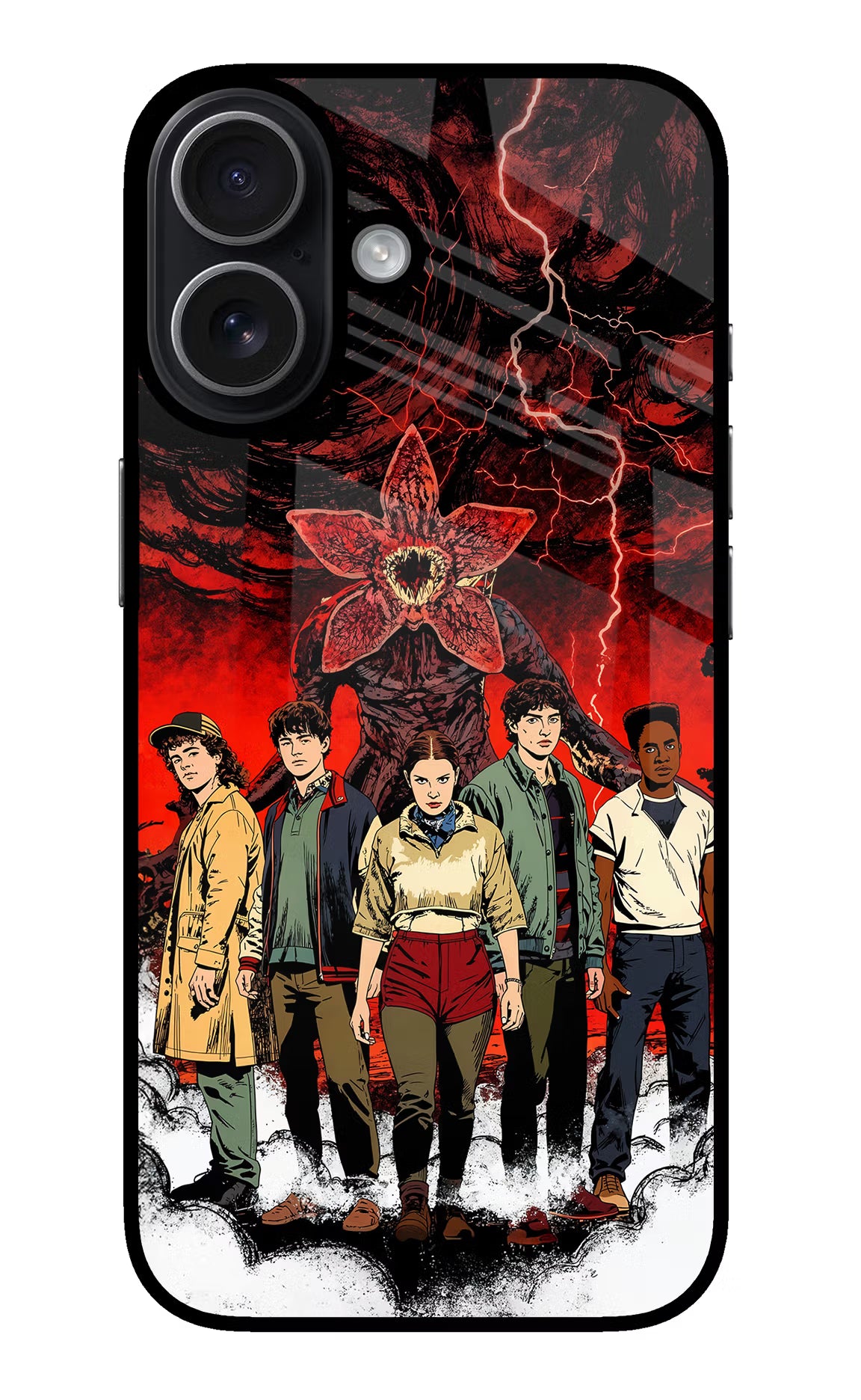 Ordinary Things Characters iPhone 17 Glass Case Back Cover by Casekaro