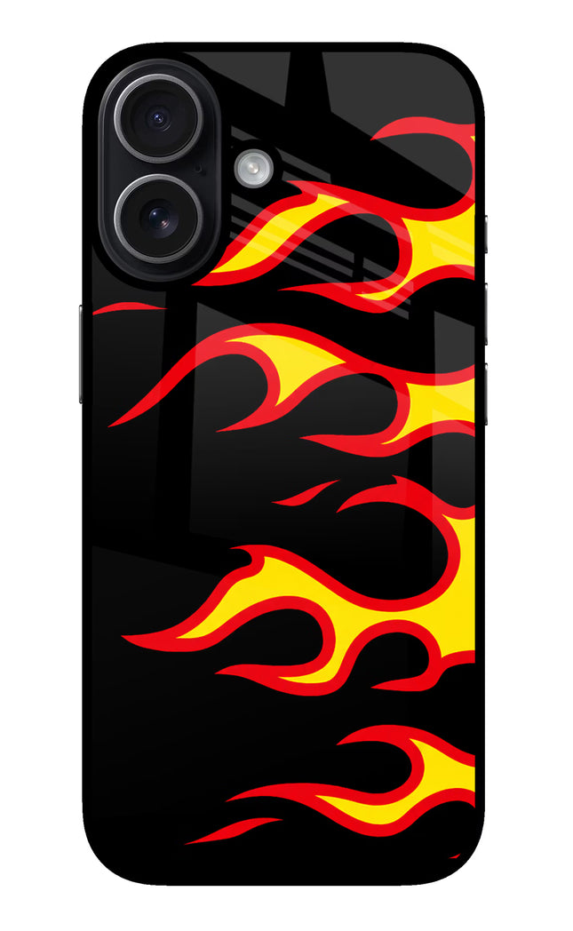 Side Sweep Flames iPhone 17 Glass Case