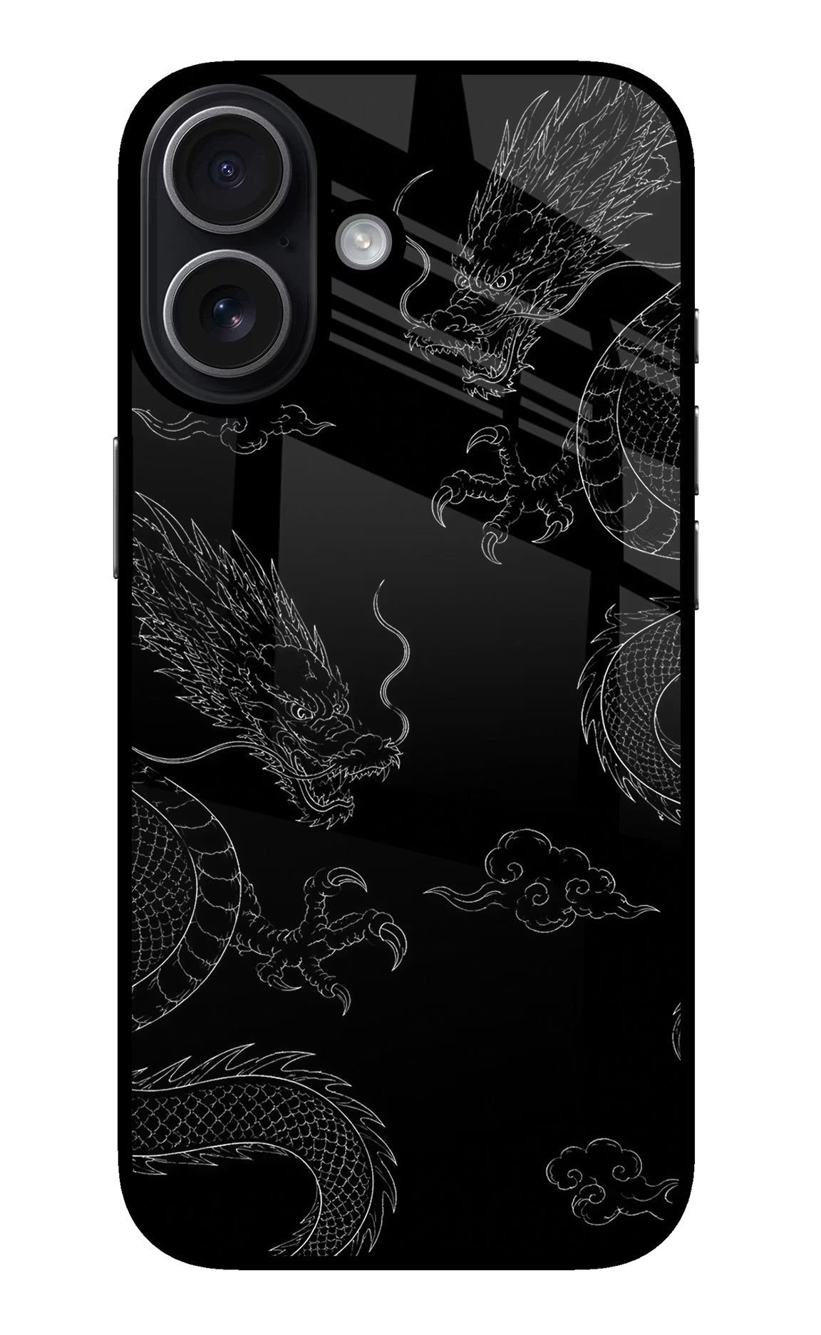 Twin Dragons iPhone 17 Glass Case
