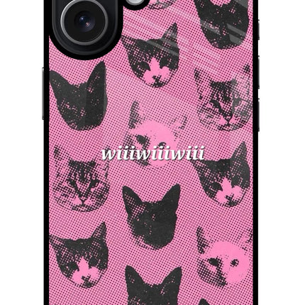 Pink Cats iPhone 17 Glass Case