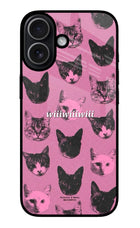 Pink Cats iPhone 17 Glass Case