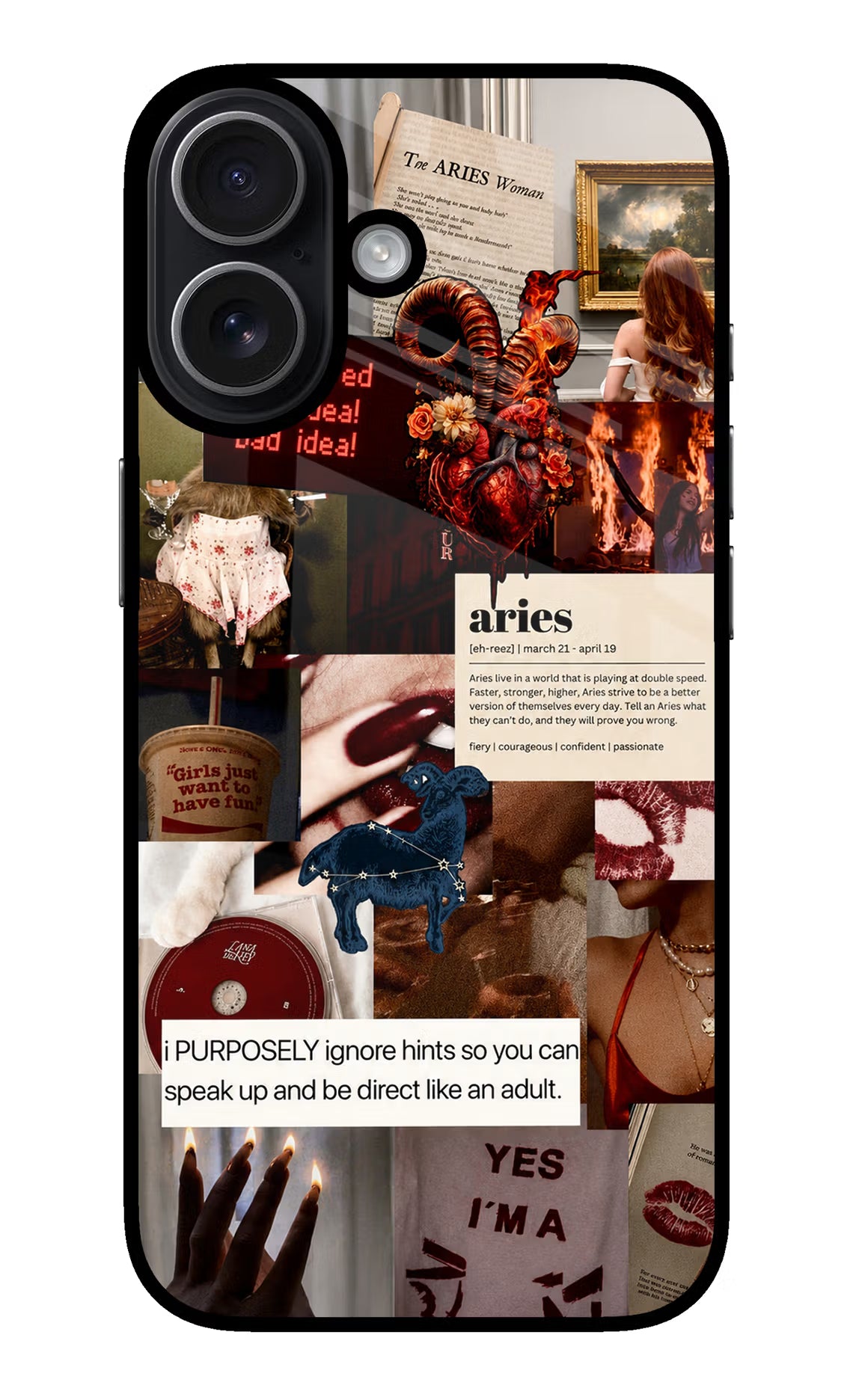 Zodiac Aries iPhone 17 Glass Case