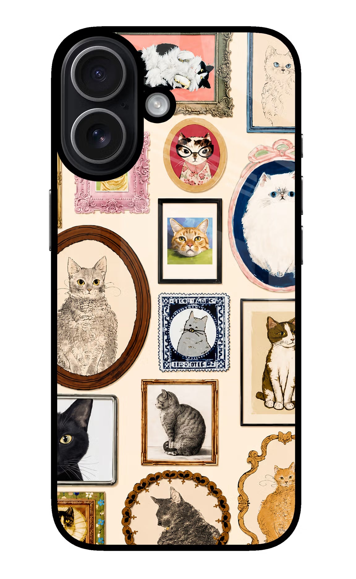 Mirror Cats iPhone 17 Glass Case