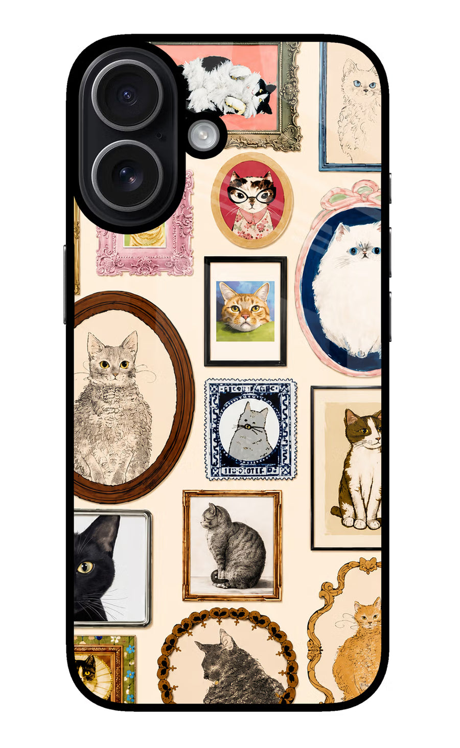 Mirror Cats iPhone 17 Back Cover, Glass case